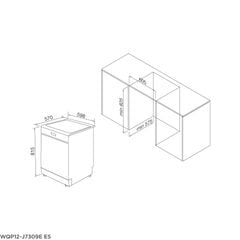 Máy rửa chén âm tủ WQP12-J7309E E5 - Malloca