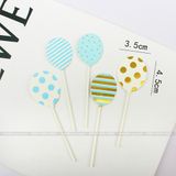 Set 5 que cắm bánh bóng bay chấm bi - QCB0053