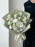 Giấy nhăn hiện đại dùng gói hoa tươi, hoa sáp (tập 5 tờ) - GIA0122