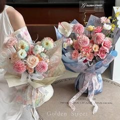  Giấy gói hoa văn dùng gói hoa tươi, hoa sáp (tập 10 tờ) - GIA0124 