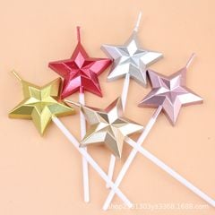 Nến hình Ngôi sao phồng, trang trí bánh sinh nhật - NEN0014