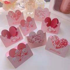 Set 20 thiệp gấp đôi trái tim Valentine, Women's Day, Love, Galaxy - PKK0112