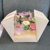 Hộp vuông mở đôi chuyên dùng cắm hoa tươi, hoa sáp (size 20cm) - THH0122