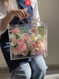 Vali mika cứng đựng hoa sang chảnh - THH0150