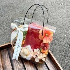 Hộp vuông quai đen đựng hoa, quà (1 chiếc) - THH0152