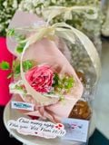 Túi mika trơn cắm hoa tươi, hoa len (1 chiếc) - THH0157