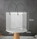 Hộp vuông quai đen đựng hoa, quà (1 chiếc) - THH0152