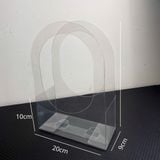 Túi mika trơn cắm hoa tươi, hoa len (1 chiếc) - THH0157