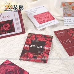 Thiệp 1 mặt hình Hoa hồng mẫu mới (1 set 60 chiếc) - PKK0068