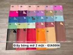 GIẤY BÓNG MỜ 2 MẶT TRƠN (1 xấp 20 tờ) - GIA0006
