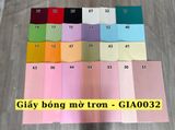 GIẤY BÓNG MỜ TRƠN 1 MẶT (xấp 20 tờ)- GIA0032
