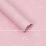 Giấy gói hoa trái tim rỗng phong cách Hàn quốc (1 xấp 20 tờ) - GIA0068