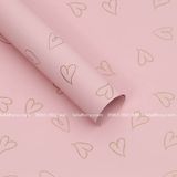 Giấy gói hoa trái tim rỗng phong cách Hàn quốc (1 xấp 20 tờ) - GIA0068