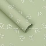 Giấy gói hoa trái tim rỗng phong cách Hàn quốc (1 xấp 20 tờ) - GIA0068