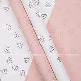 Giấy gói hoa trái tim rỗng phong cách Hàn quốc (1 xấp 20 tờ) - GIA0068