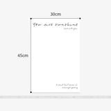 Giấy gói hoa trắng viền chữ PVC không thấm nước (1 xấp 20 tờ kt 45*30cm) - GIA0085