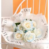GIẤY GÓI HOA TRẮNG VIỀN CHỮ CÓ THẤM NƯỚC (1 xấp 20 tờ) - GIA0072