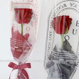 Giấy gói hoa 1 bông bóng kính hình vòm chữ Love You (1 xấp 20 cái) - GIA0075