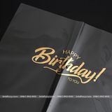 Giấy gói hoa bóng kính chữ Happy Birthday gói hoa tươi, hoa sáp (1 xấp 15 tờ) - GIA0077