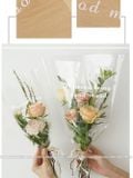 Túi trong suốt bọc hoa chữ Flowers Bring good mood - GIA0078