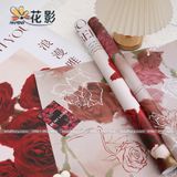 Giấy hoa văn hoa hồng mẫu HOT (1 xấp 15 tờ kt 50*58cm) - GIA0081