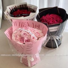 Giấy gói hoa in chữ hiện đại (1 xấp 10 tờ) - GIA0088