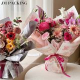 Giấy loang viền chữ chuyên gói hoa tươi, hoa sáp (1 tập 10 tờ) - GIA0103