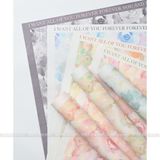 Giấy loang viền chữ chuyên gói hoa tươi, hoa sáp (1 tập 10 tờ) - GIA0103