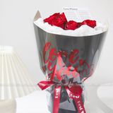 Giấy trong in chữ Love you gói hoa (xấp 15 tờ) - GIA0110