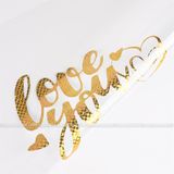 Giấy trong in chữ Love you gói hoa (xấp 15 tờ) - GIA0110