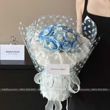 Giấy trái tim nhỏ gói hoa tươi, hoa sáp (tập 20 tờ) - GIA0118
