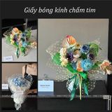 Giấy trái tim nhỏ gói hoa tươi, hoa sáp (tập 20 tờ) - GIA0118