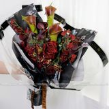 Giấy trong suốt viền chữ gói hoa tươi, hoa sáp (tập 20 tờ) - GIA0119