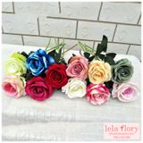 Cành Hoa Hồng Nhung Cao Cấp Nhiều Màu - HOG0001