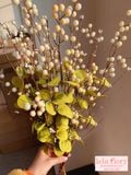 Cành đào đông giả có lá nhiều màu, hoa trang trí, decor nhà cửa - HOG0006