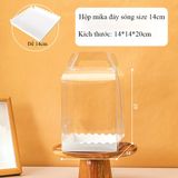 Hộp mika đáy sóng (hộp không kèm hoa, bánh) -  THH0119