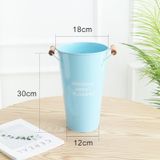 Xô sắt quai gỗ dùng để hoa tươi trưng bày - PKK0117