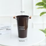 Xô sắt quai gỗ dùng để hoa tươi trưng bày - PKK0117