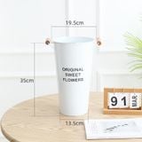 Xô sắt quai gỗ dùng để hoa tươi trưng bày - PKK0117