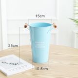 Xô sắt quai gỗ dùng để hoa tươi trưng bày - PKK0117