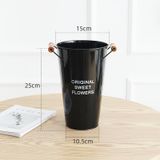 Xô sắt quai gỗ dùng để hoa tươi trưng bày - PKK0117