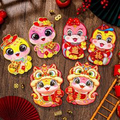 Hình dán cửa trang trí Tết 2025