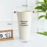 Xô sắt quai gỗ dùng để hoa tươi trưng bày - PKK0117