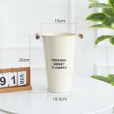 Xô sắt quai gỗ dùng để hoa tươi trưng bày - PKK0117