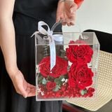 Vali mika cứng đựng hoa sang chảnh - THH0150