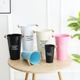 Xô sắt quai gỗ dùng để hoa tươi trưng bày - PKK0117