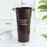 Xô sắt quai gỗ dùng để hoa tươi trưng bày - PKK0117