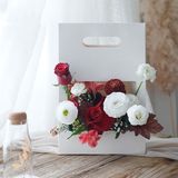 Túi giấy chữ nhật cắm hoa tươi, hoa sáp (1 chiếc) - THH0116