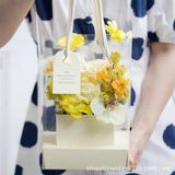 Túi mika đáy hình vuông có đế cắm hoa (có quai) phong cách Hàn quốc - THH0086