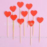Set 50 que cắm nhũ hình tim và ngôi sao trang trí bánh sinh nhật (QCB0046/QCB0047)